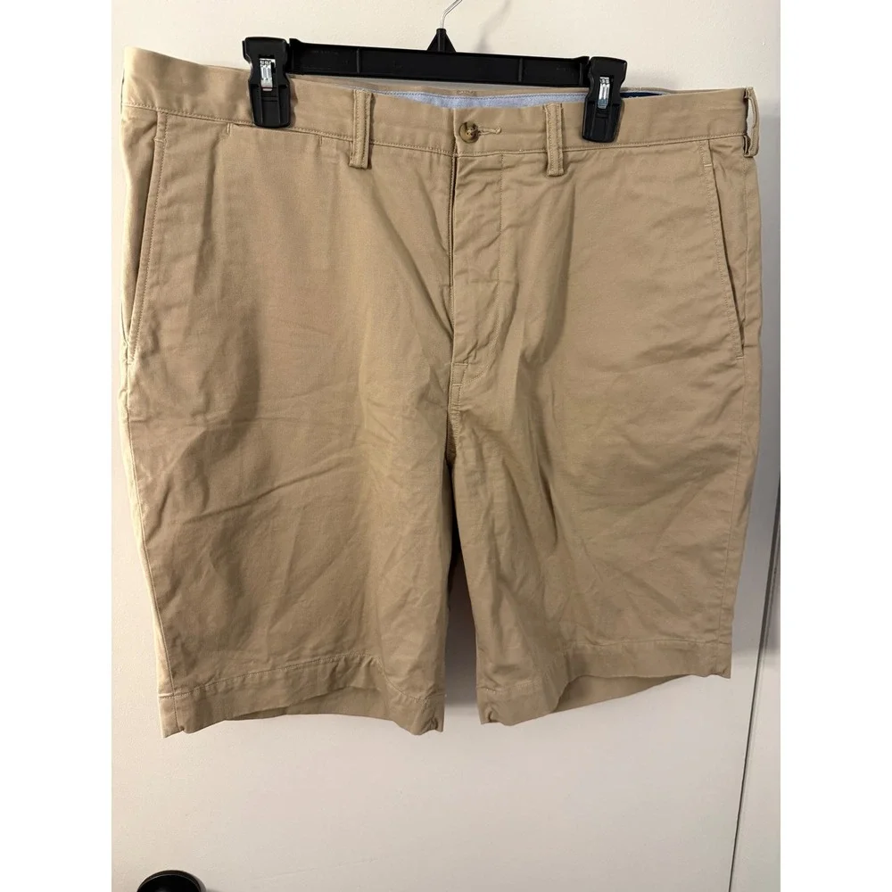 Polo Ralph Lauren Mens Stretch Classic Fit Chino Shorts Khaki Tan Size 38